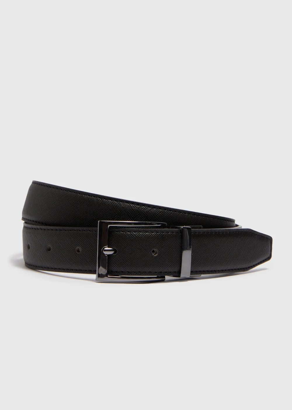 Black Reversible Textured Belt - S Image 1