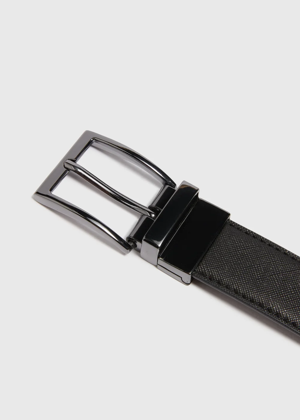 Black Reversible Textured Belt - S Image 2