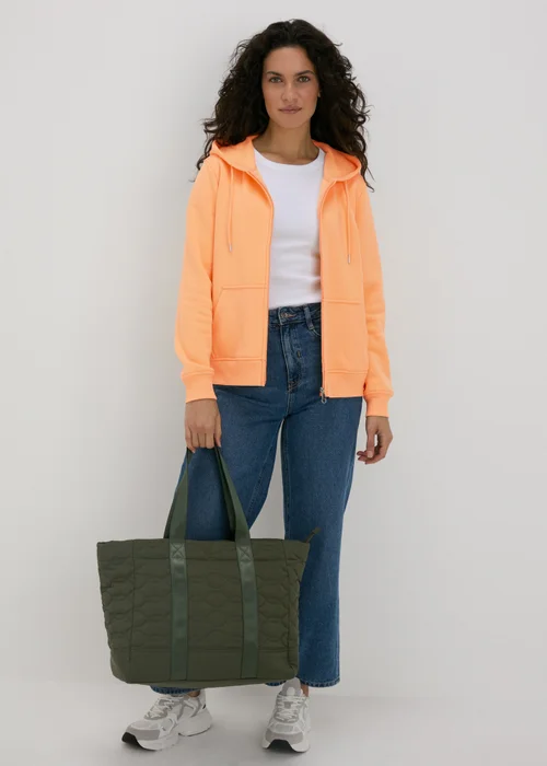 Orange Zip Up Hoodie - Small Image 4