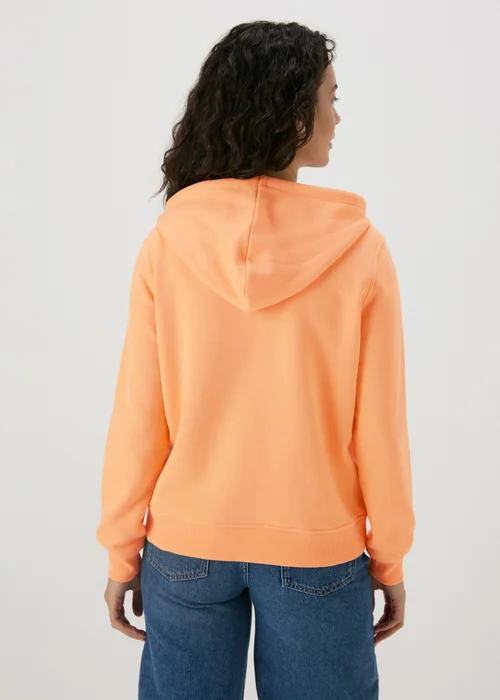 Orange Zip Up Hoodie - Small Image 2
