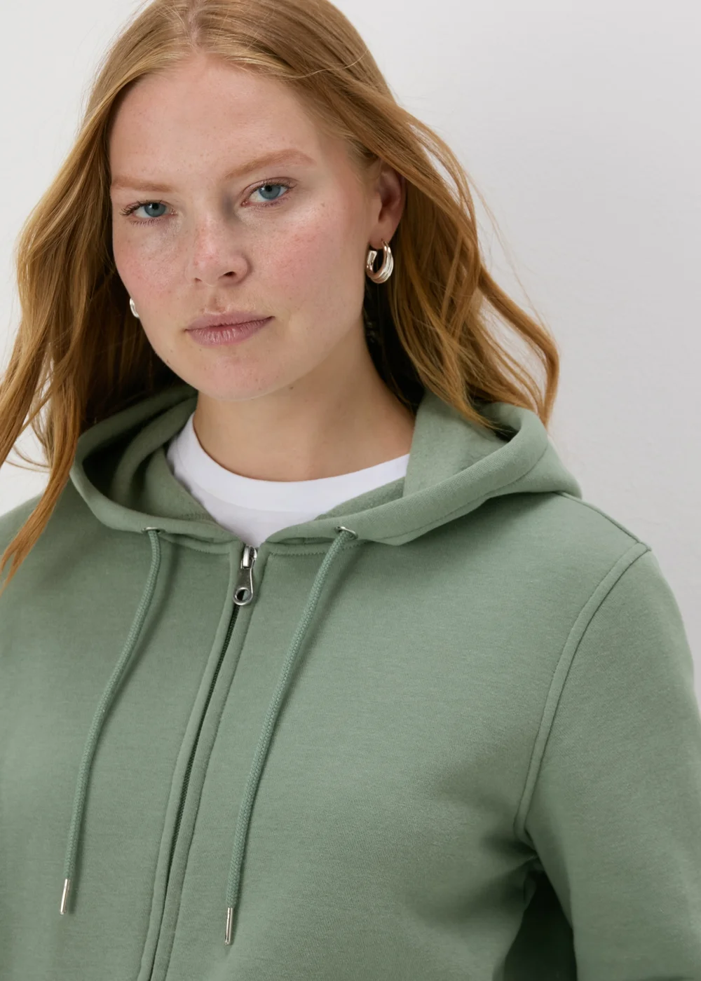 Khaki Zip Up Hoodie - S Image 3