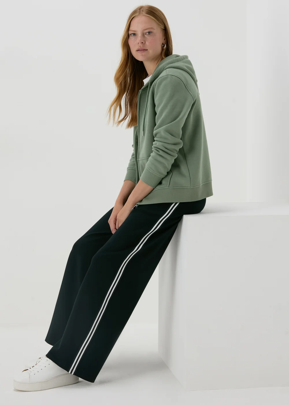 Khaki Zip Up Hoodie - S Image 1