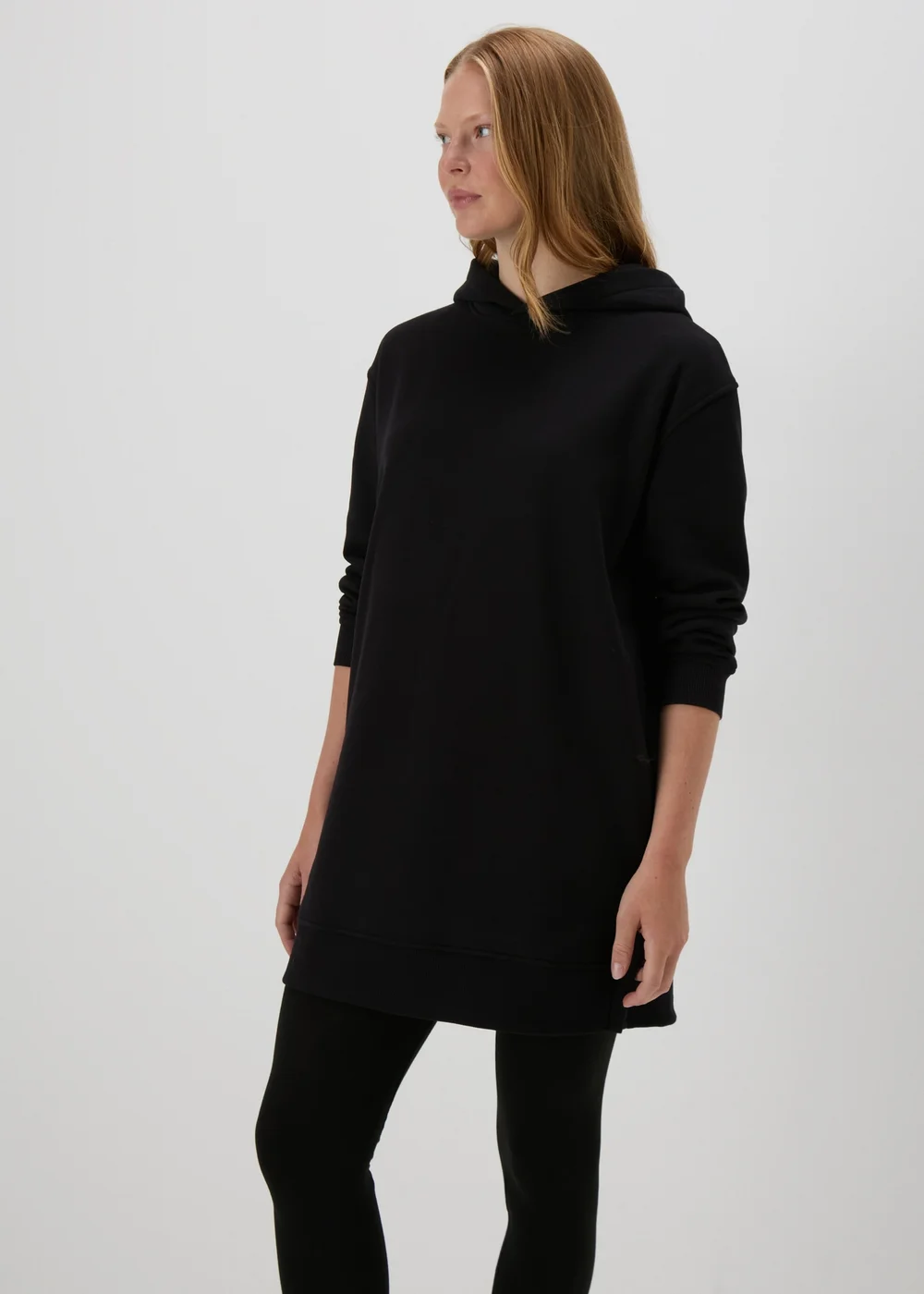 Black Longline Hoodie - S Image 1