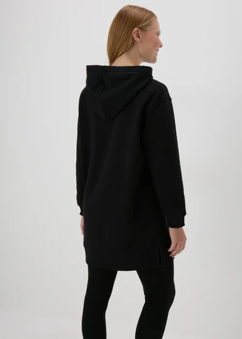 Black Longline Hoodie - S Image 2