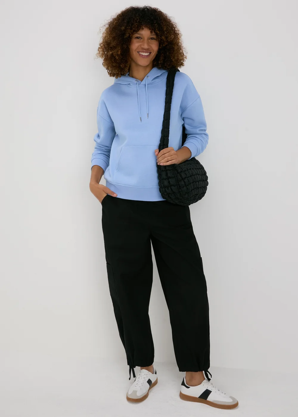 Blue Basic Hoodie - Small Image 4