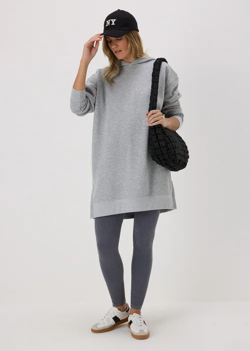 Grey Longline Hoodie - S Image 4