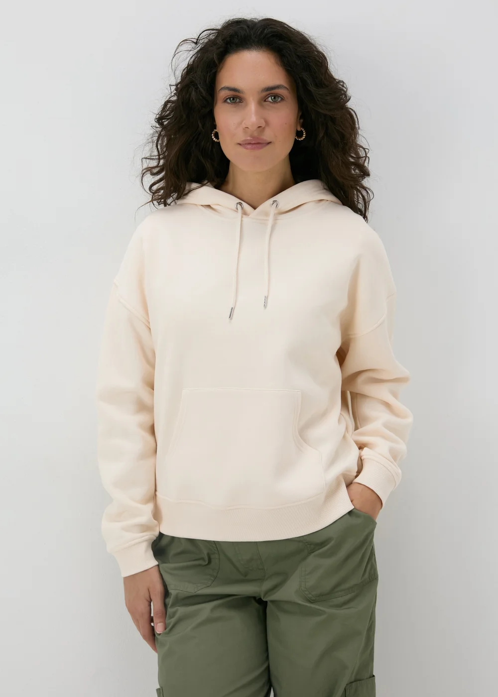 Papaya Cream Basic Hoodie - S Image 1