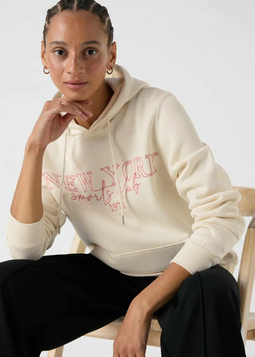 Cream New York Hoodie - S Image 1