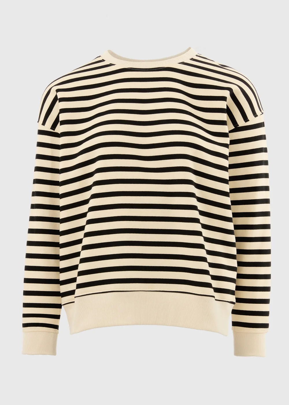 Cream Stripe Sweatshirt - S Image 3