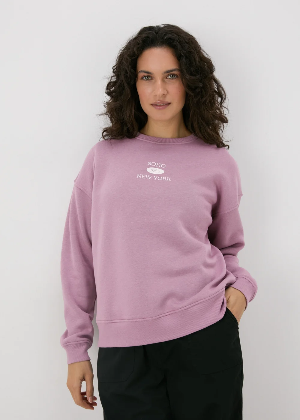 Purple Soho Print Sweatshirt - Small Image 1