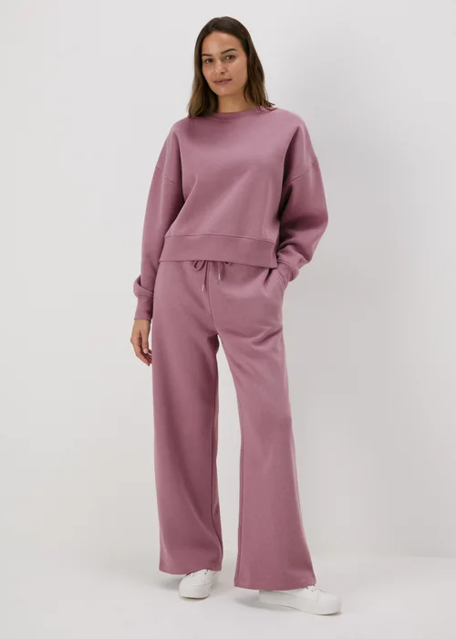 Purple Wide Leg Jogging Bottoms - S Image 1