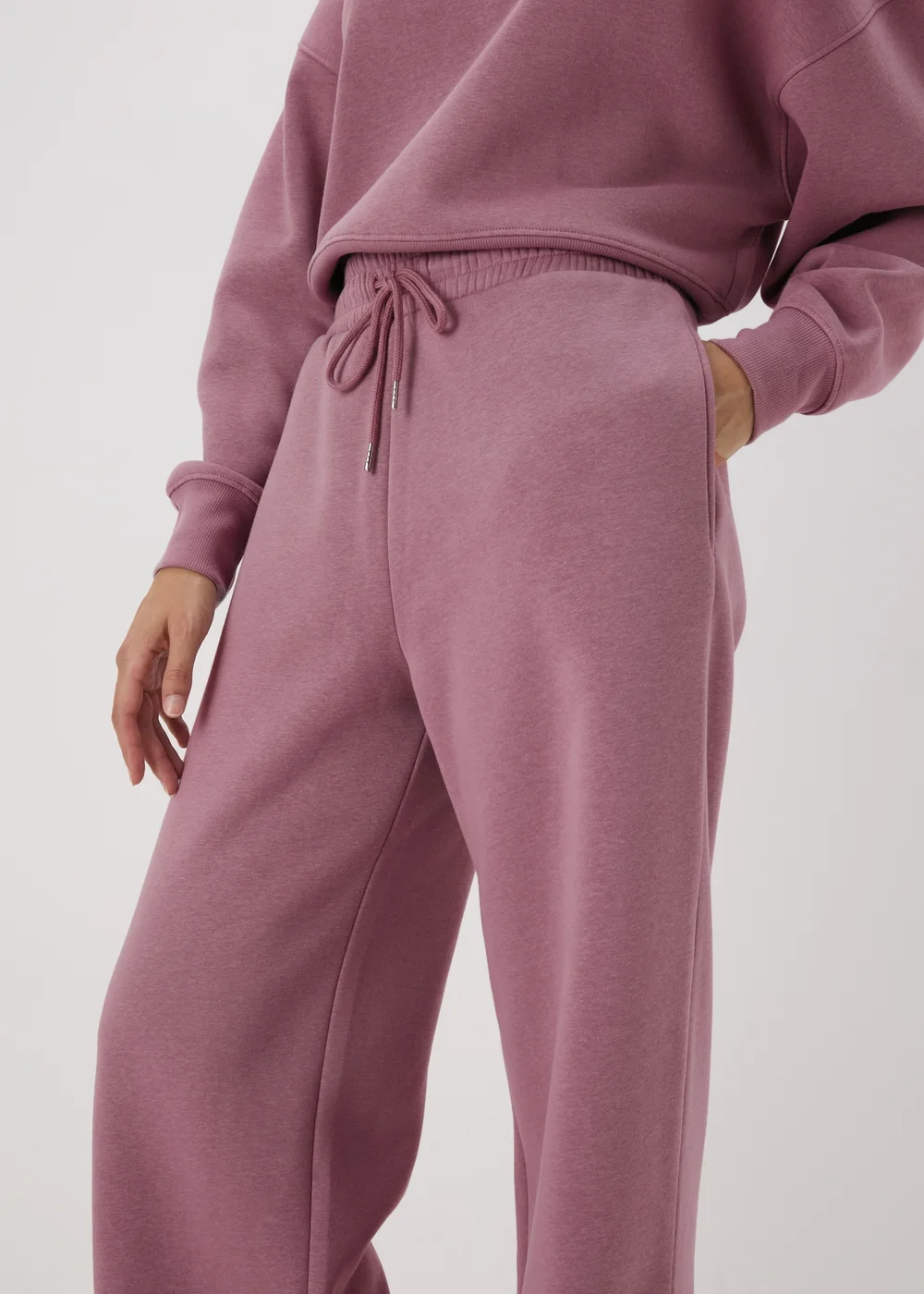 Purple Wide Leg Jogging Bottoms - S Image 3