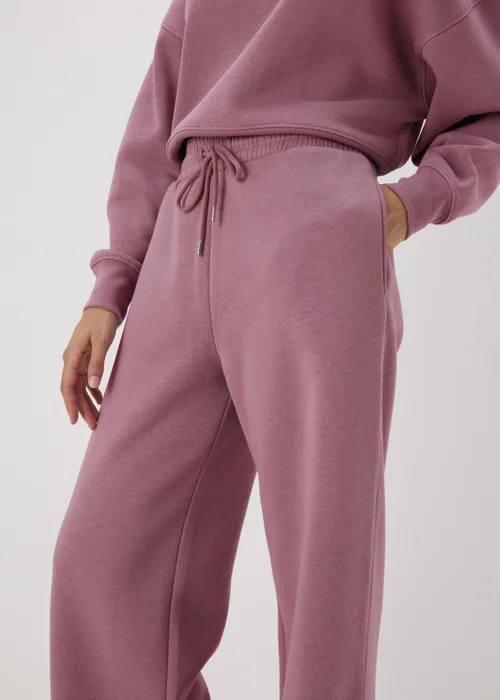 Purple Wide Leg Jogging Bottoms - S Image 3