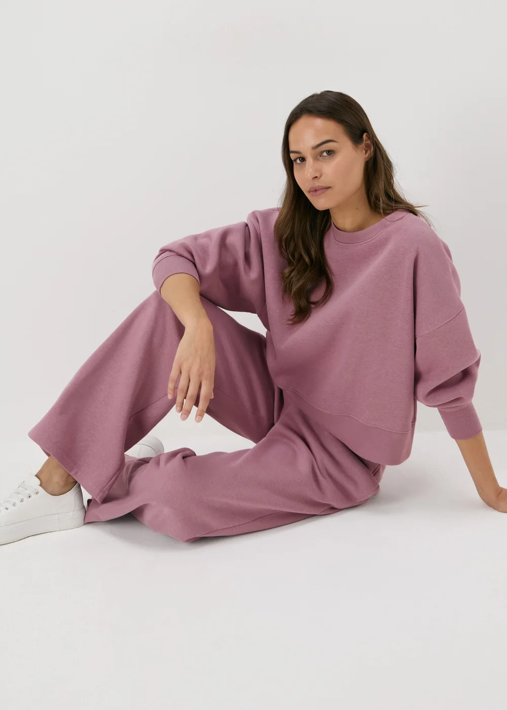 Purple Wide Leg Jogging Bottoms - S Image 4