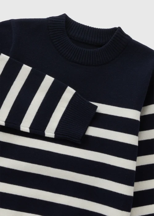 Boys Navy Stripe Knitted Jumper (1-7yrs) - 2-3 Yrs Image 2