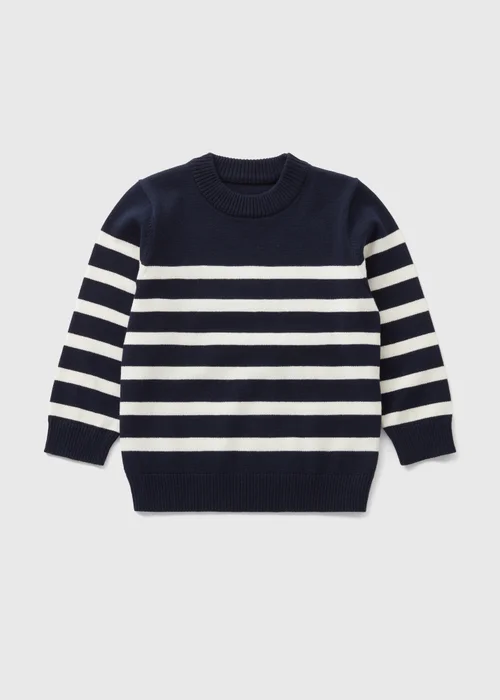 Boys Navy Stripe Knitted Jumper (1-7yrs) - 2-3 Yrs Image 1