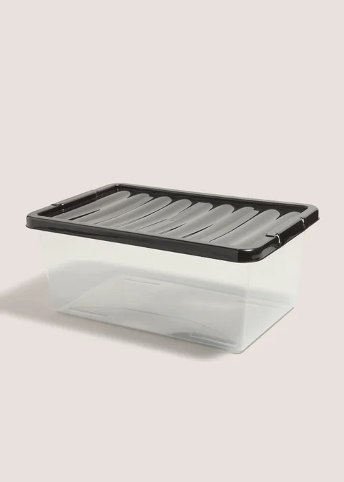 Black Lid Storage Box (12L) Image 1