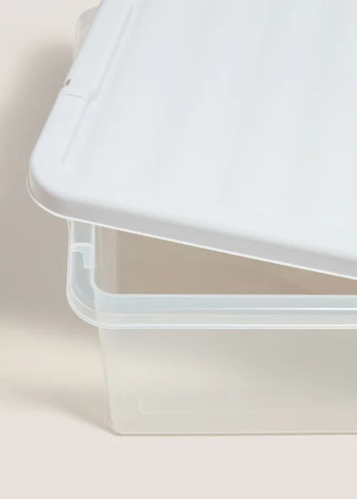 Grey 12L Storage Box with Lid Image 2