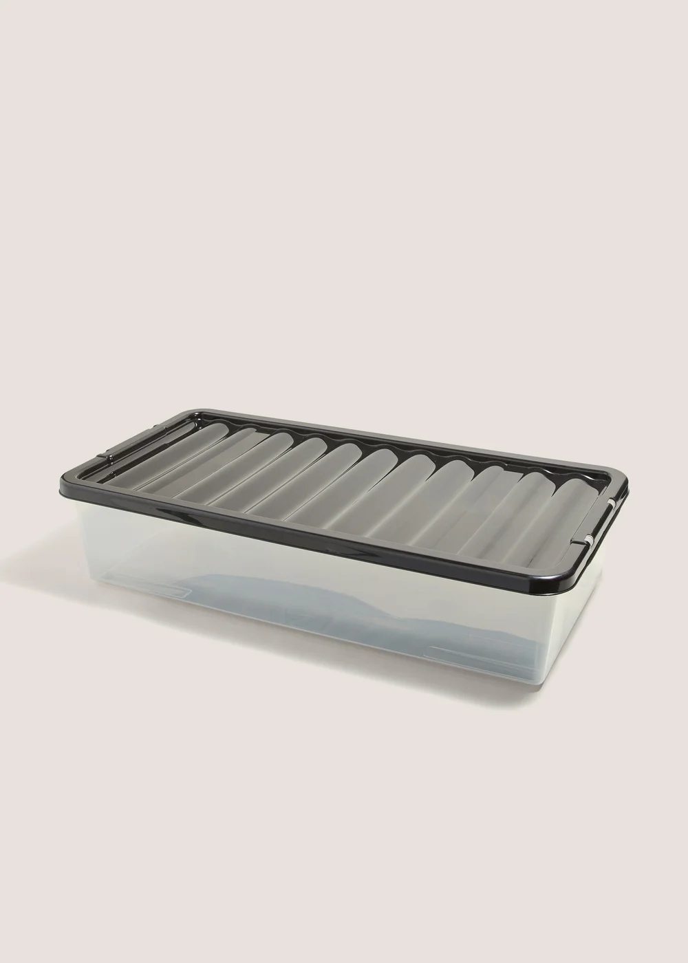 Black 42L Under Bed Storage Box with Lid Image 1