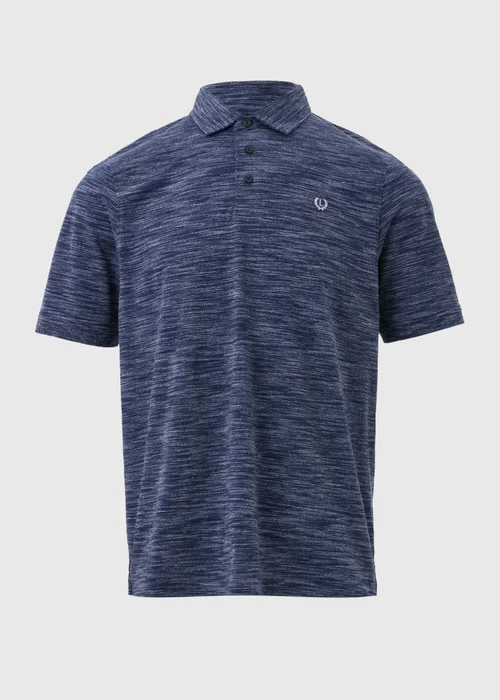 Lincoln Navy Space Dye Polo Shirt - S Image 4