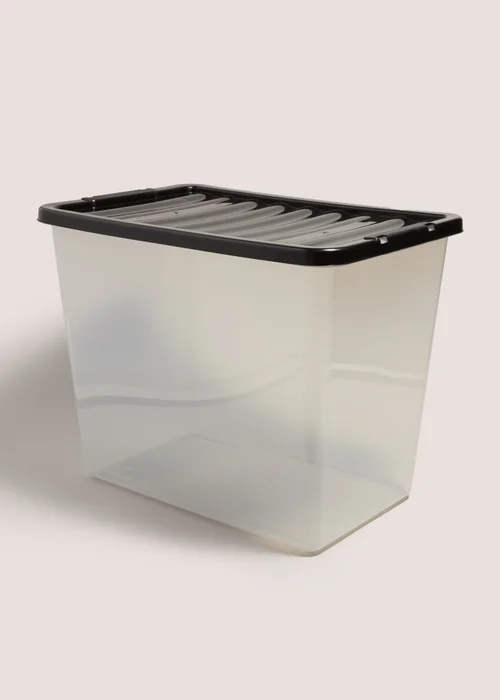 Black Lid Storage Box (80 Litres) Image 1