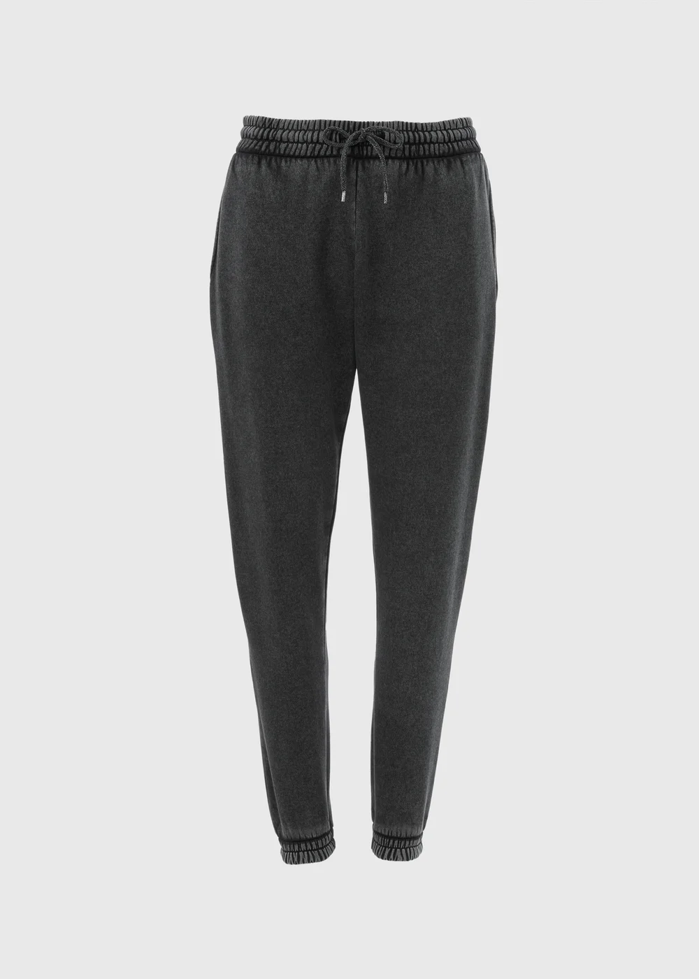 Charcoal Acid Wash Jogging Bottoms - Small Image 3