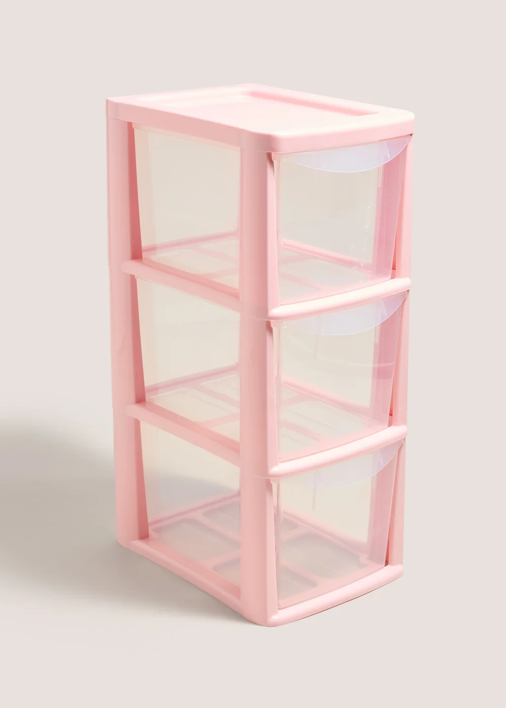 Pink Small Drawer Tower (26cm x 19cm x 48cm) Image 1
