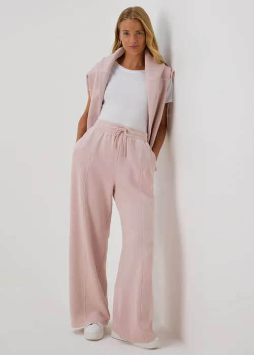 Pink Wide Leg Jogging Bottoms - S Image 4