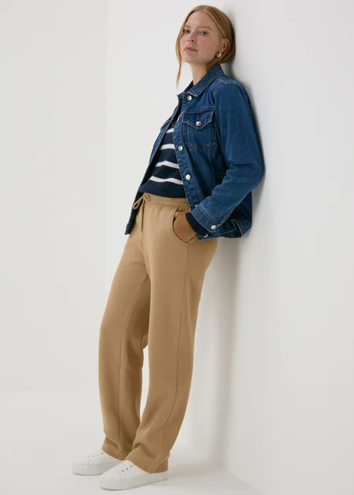 Beige Basic Joggers - Small Image 4