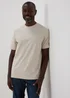Lincoln Ecru Textured Stripe T-Shirt - S Image 1