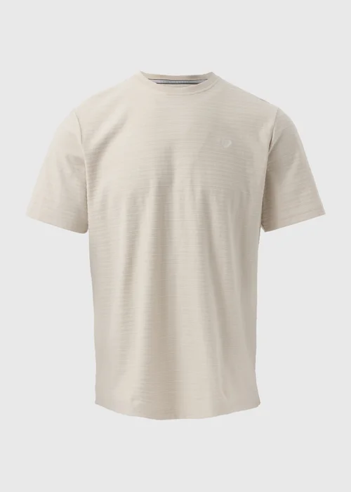Lincoln Ecru Textured Stripe T-Shirt - S Image 5