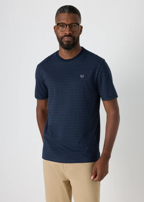 Lincoln Blue Textured Stripe T-Shirt - S Image 3