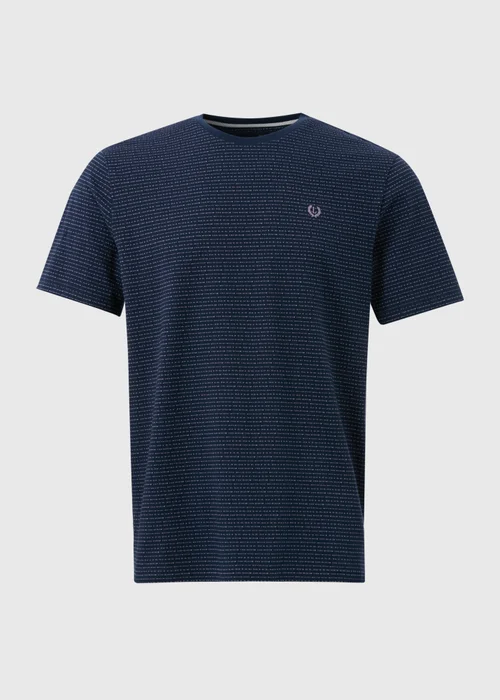 Lincoln Blue Textured Stripe T-Shirt - S Image 4