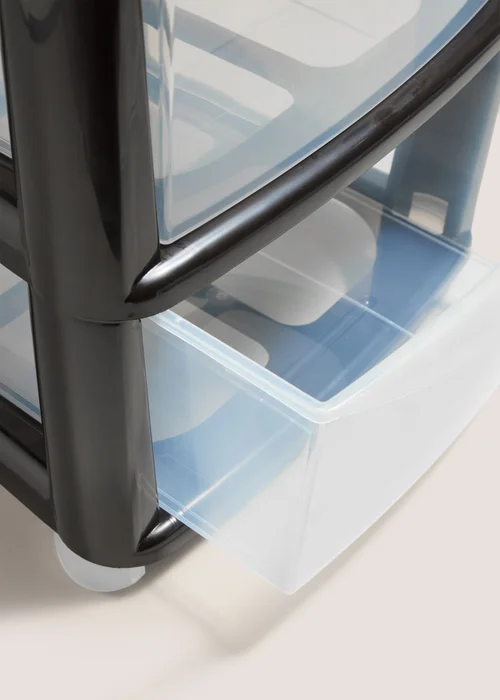Black Large Plastic Drawer Tower Image 2