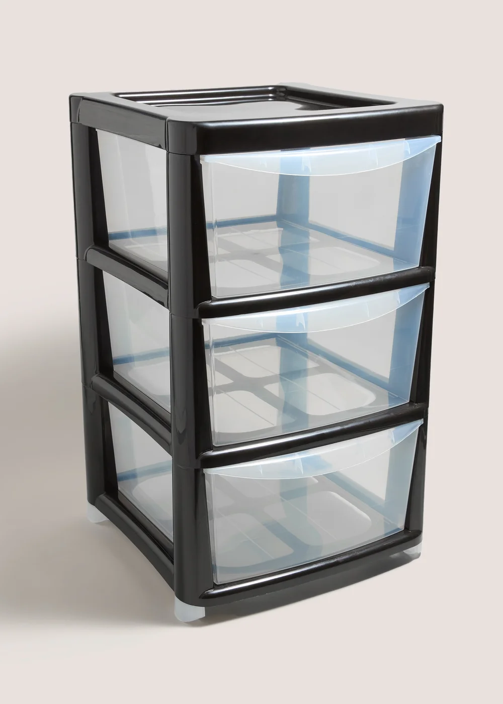 Black Large Plastic Drawer Tower Image 1