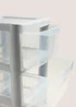 Grey Large Plastic Drawer Tower Image 2