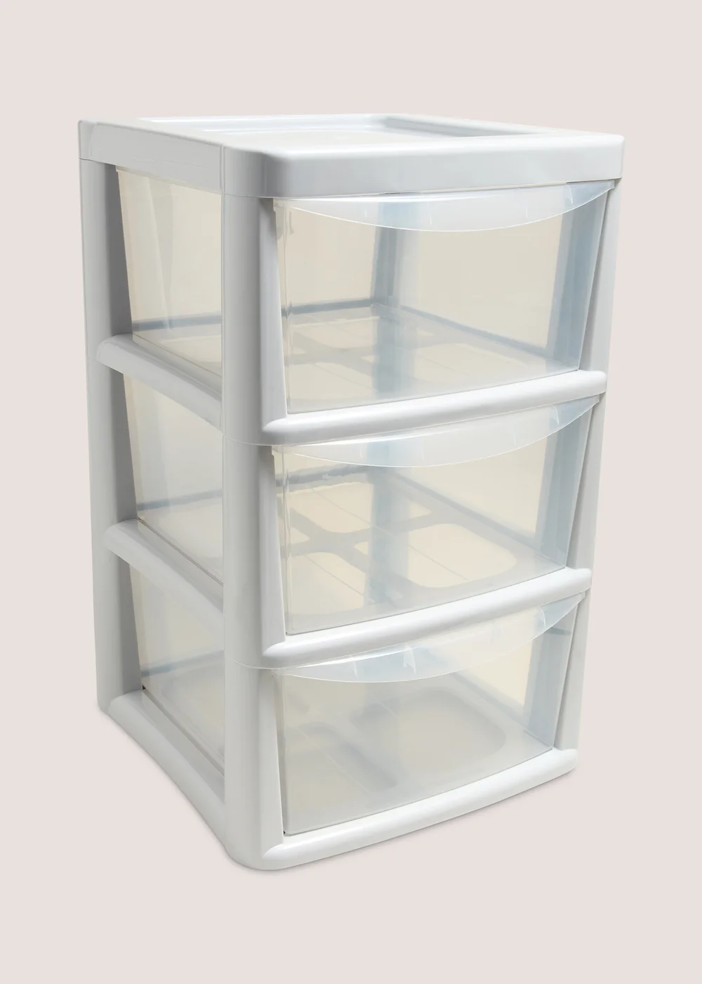 Grey Large Plastic Drawer Tower Image 1