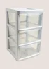 Grey Large Plastic Drawer Tower Image 1