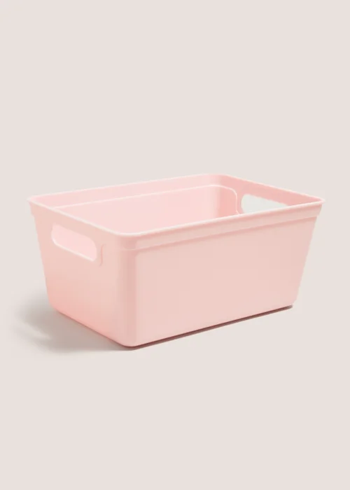Pink Small Storage Tray (25cm x16.5cm x11.5cm) Image 1