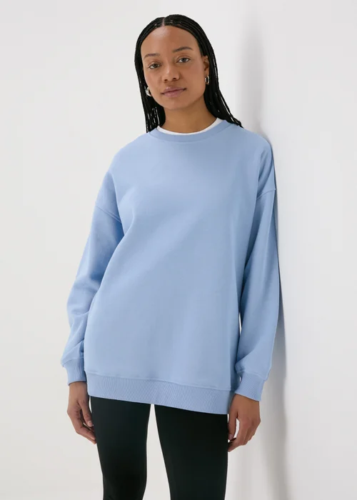 Blue Longline Sweatshirt - S Image 1
