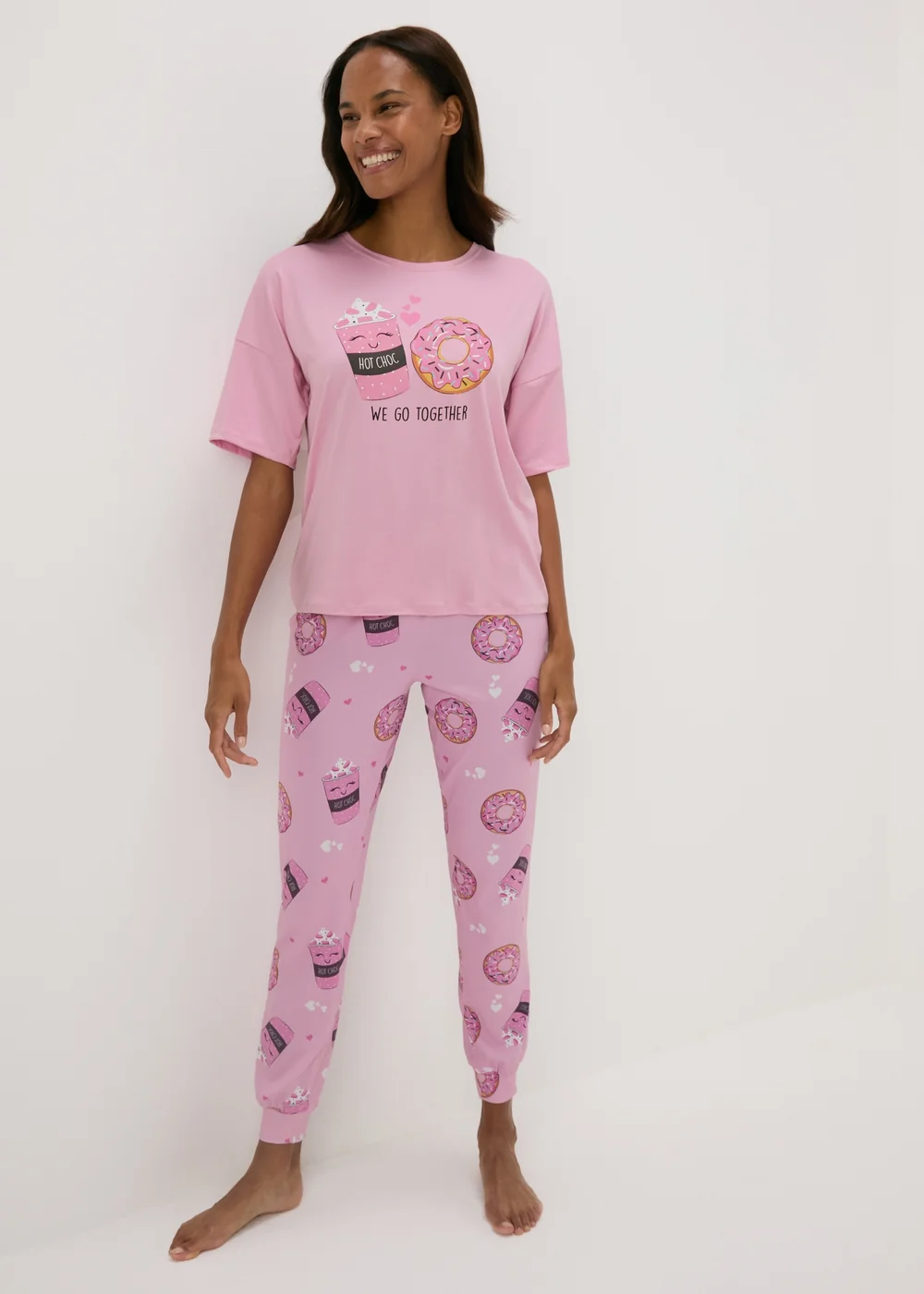Pink Donut Pyjama Set - Extra small Image 1