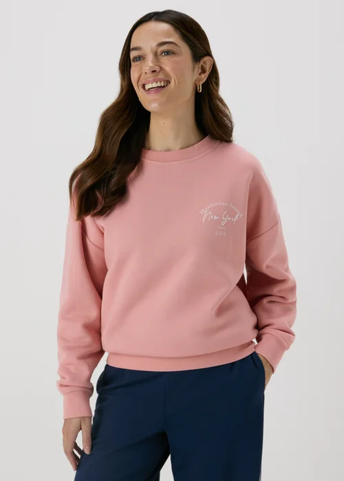 Pink Print Sweatshirt - Small Image 1