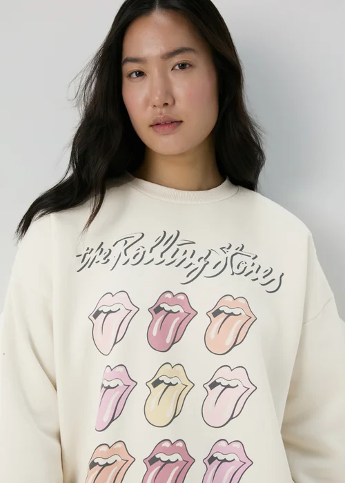 Cream Rolling Stone Sweatshirt - S Image 3