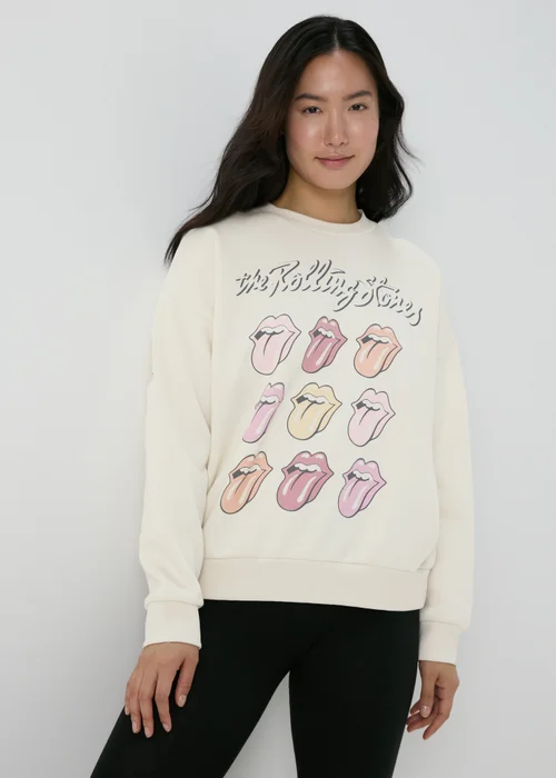 Cream Rolling Stone Sweatshirt - S Image 1