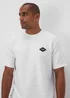 US Athletic White Textured Badge T-Shirt - XS Image 3