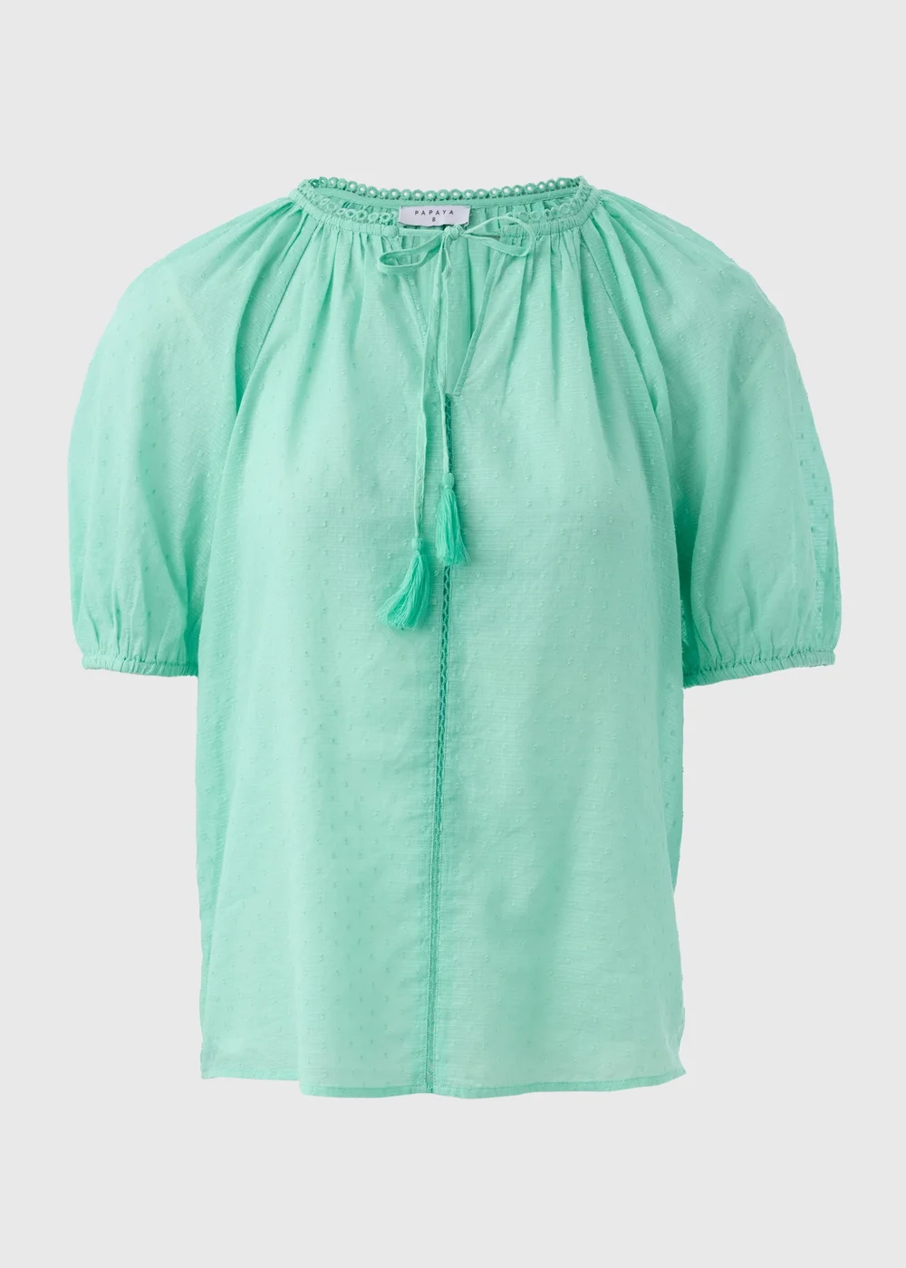 Turquoise Dobby Boho Blouse - 8 Image 5