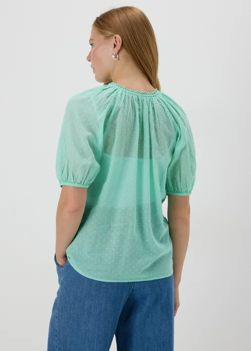Turquoise Dobby Boho Blouse - 8 Image 2