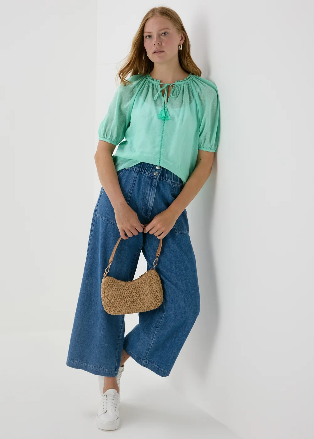 Turquoise Dobby Boho Blouse - 8 Image 4