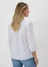 White Frill Embroidery Blouse - Size 8 Image 2