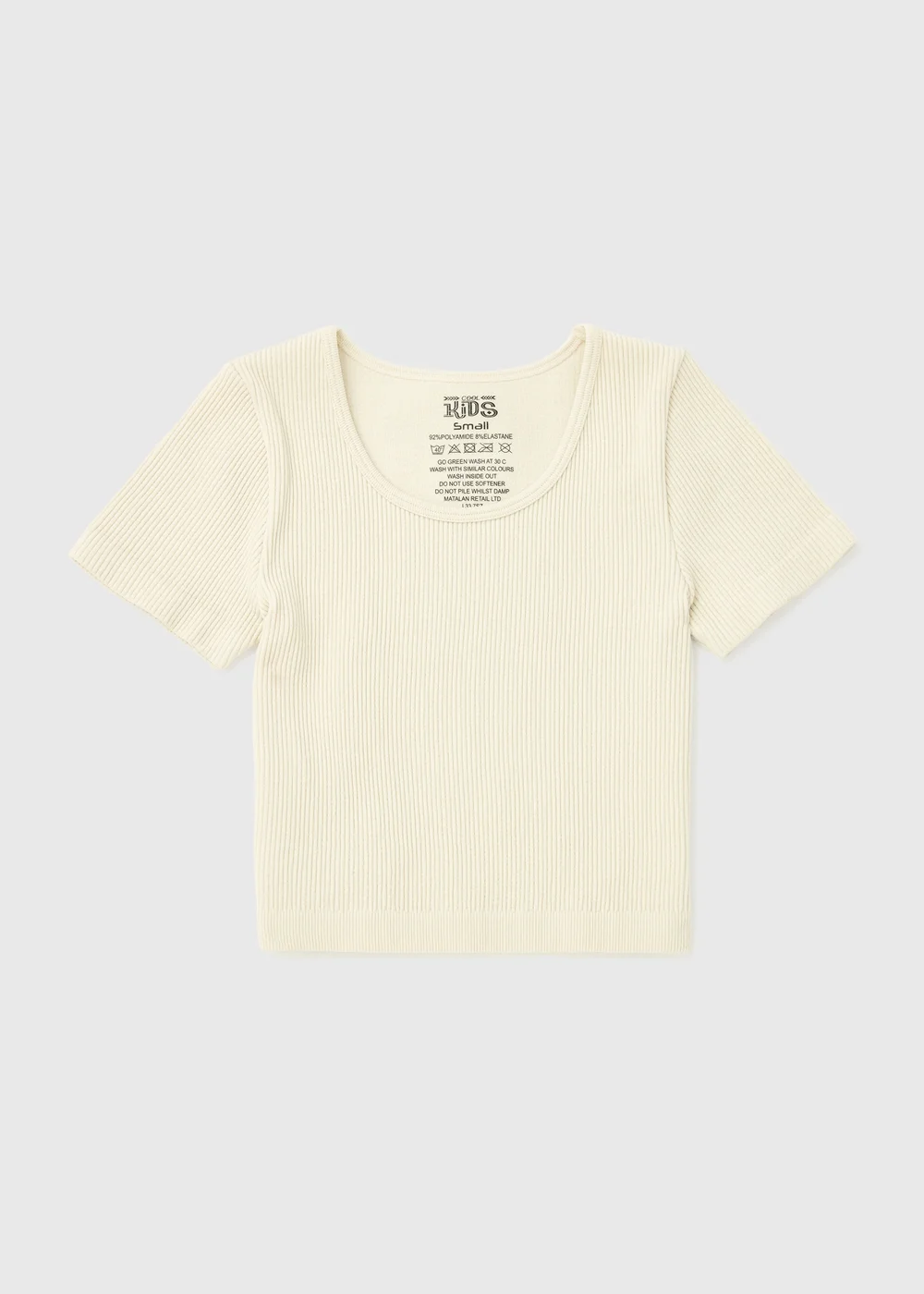 Girls Cream Seamless Top (7-15yrs) - S Image 1